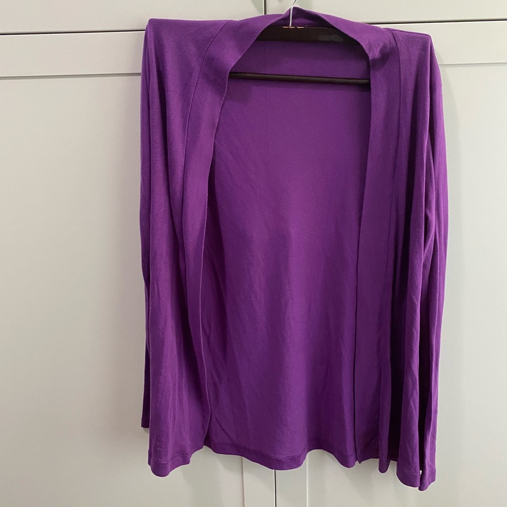 Purple cardigan